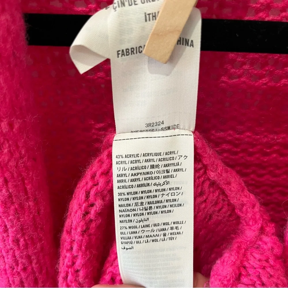Hollister Bright Pink Knitted Cardigan size M